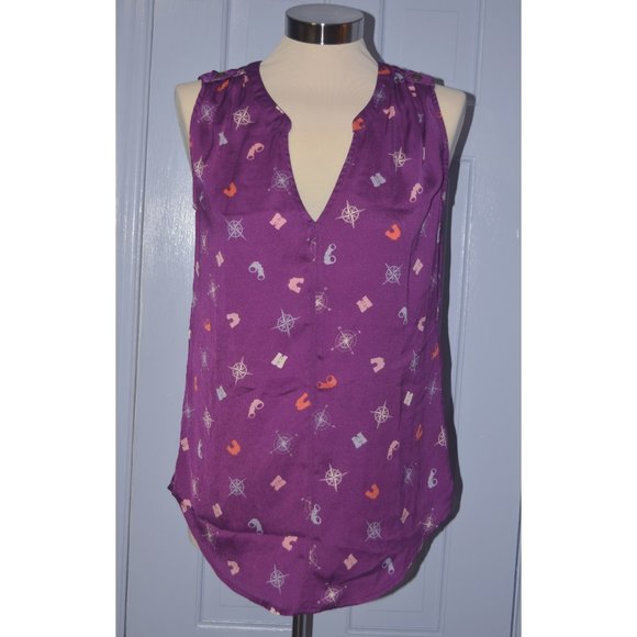 ModCloth Sleeveless Purple Blouse size Medium - Picture 1 of 5